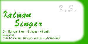 kalman singer business card