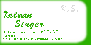 kalman singer business card